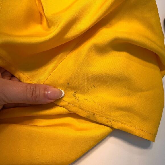 Runaway the Label Yellow Sordec Cutout One Shoulder Dress Small - Picture 13 of 13